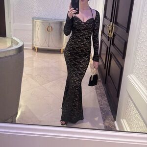 Windsor Black Lace Long Sleeve Dress